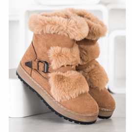 Queentina Teplé Mukluki s kožešinou béžový 2 Queentina Teplé Mukluki s kožešinou béžový 2