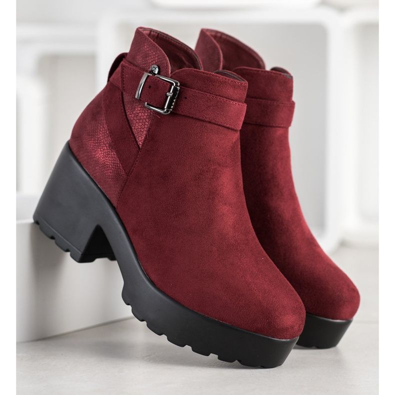 Best Shoes Lehké boty na platformě červený 2