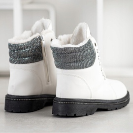 SHELOVET Bílé lapače s kubickými zirkony bílý 1 SHELOVET Bílé lapače s kubickými zirkony bílý 1