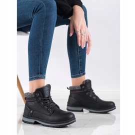 Arrigo Bello Svázané boty s oteplováním černý 1