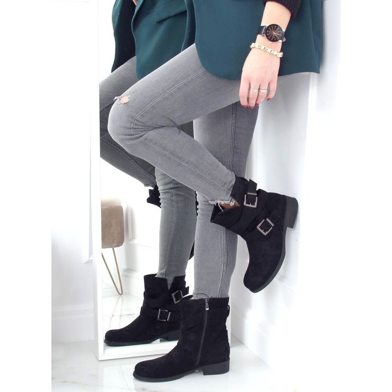 Černé dámské černé boty 8037-PA Black černá 2