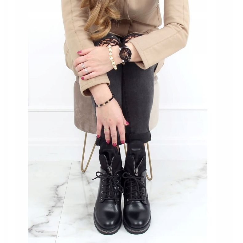 Dámské černé boty NC1082 Black černý 2