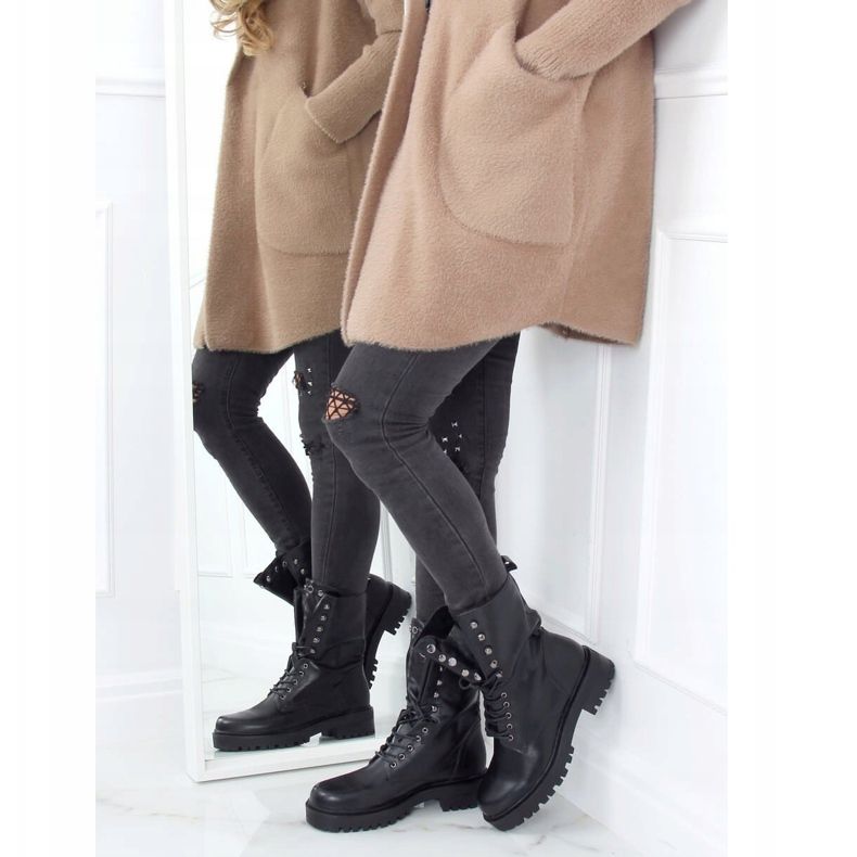 Černé vojenské šněrovací boty NC1092 černé černá 2