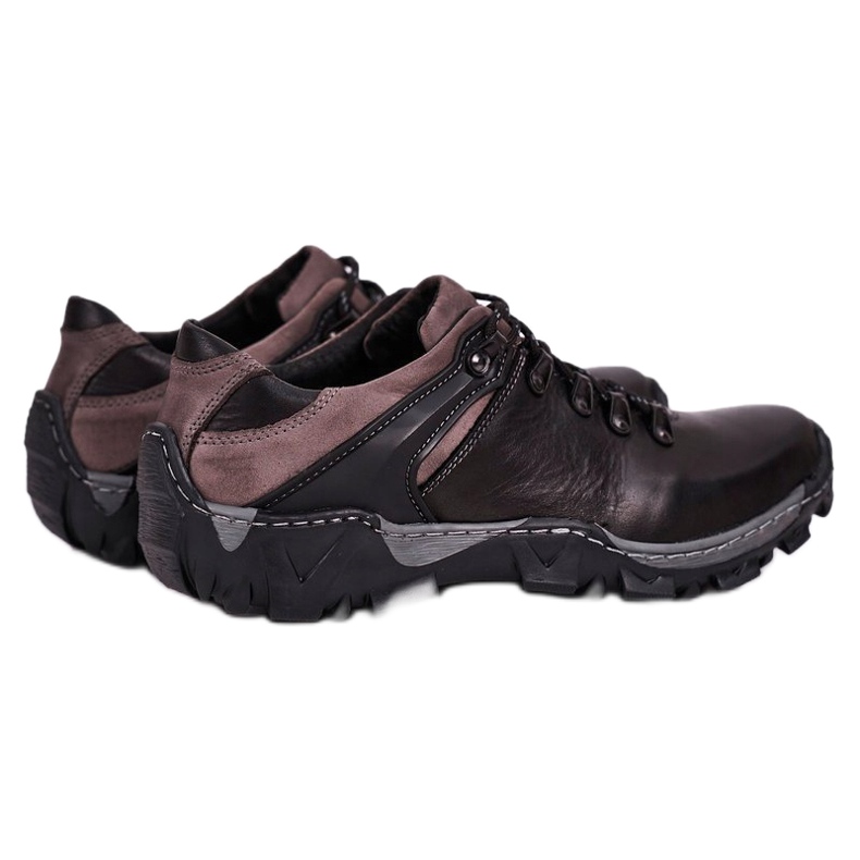 Bednarek Polish Shoes Pánské kožené trekové boty Bednarek černé černý 1