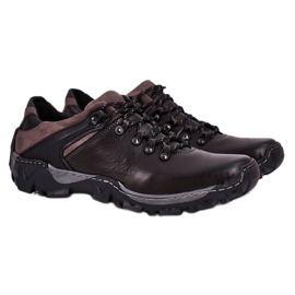 Bednarek Polish Shoes Pánské kožené trekové boty Bednarek černé černý 2