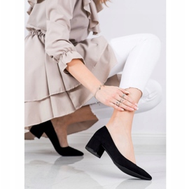 SHELOVET Lodičky na nízkých podpatcích černá 1