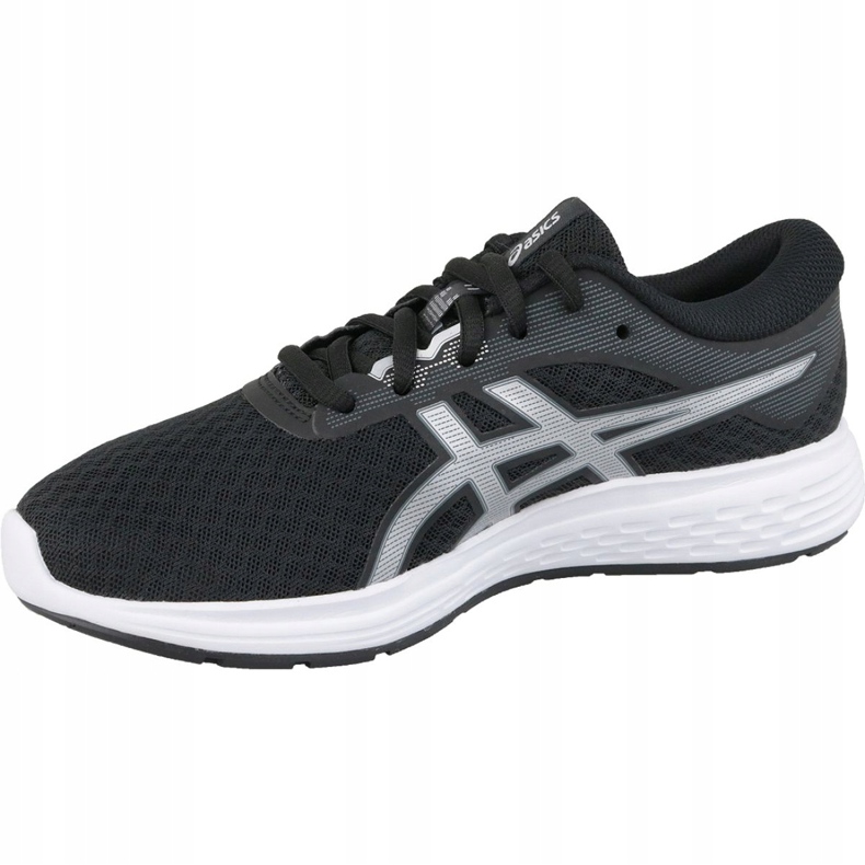 Běžecké boty Asics Patriot 11 Gs Jr 1014A070-002 černá stříbrný šedá 1 Běžecké boty Asics Patriot 11 Gs Jr 1014A070-002 černá stříbrný šedá 1