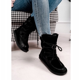 HAN Dámské sněhule s kožešinou černé Ilany černá 2 HAN Dámské sněhule s kožešinou černé Ilany černá 2