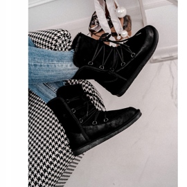 HAN Dámské sněhule s kožešinou černé Ilany černá 3