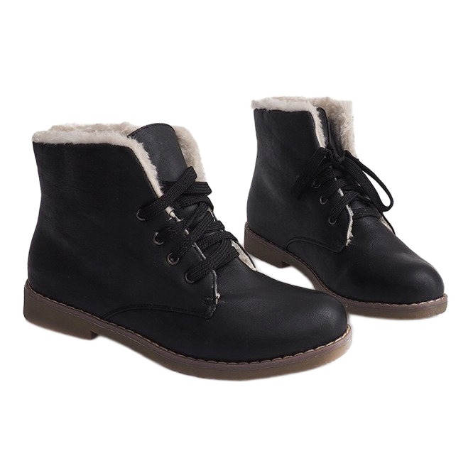 Teplé boty Jodhpur Fur 05-3 Black černý 2