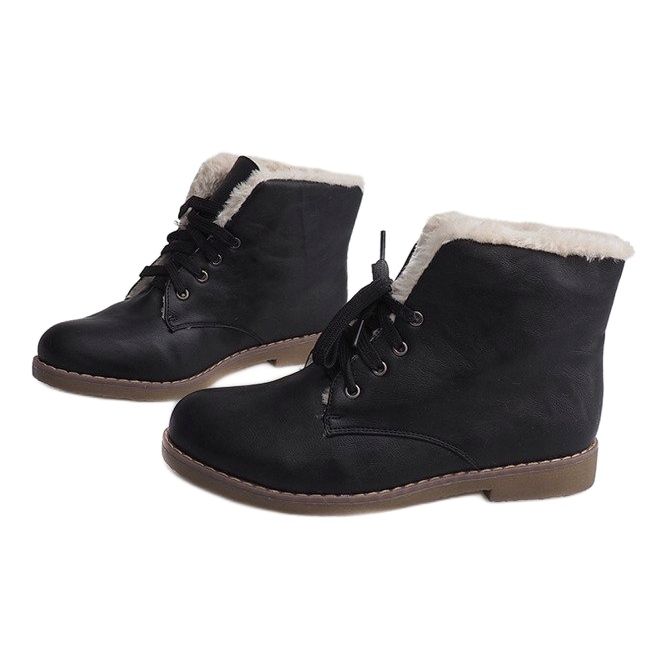 Teplé boty Jodhpur Fur 05-3 Black černý 1