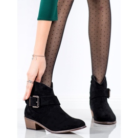 SHELOVET Stylové boty se sponou černý 2