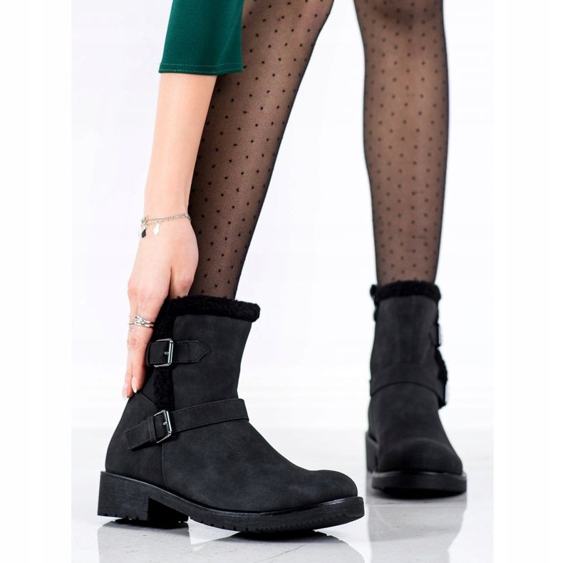 Cm Paris Černé boty se sponami černá 2