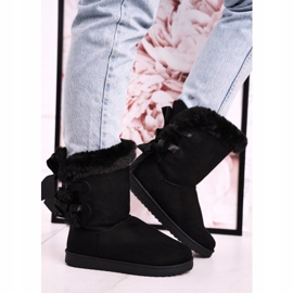 Dámské sněhové boty s umělou kožešinou izolovanou stuhou černé Kaylee černá 2