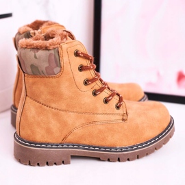 Apawwa Trapery na dětské boty zahřáté s kožešinou Camel London béžový hnědý 1