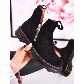 Dámské chelsea boty s barevným šitím semišové černé Addison černá 1 Dámské chelsea boty s barevným šitím semišové černé Addison černá 1