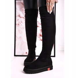 Dámské vysoké kozačky semišové černé Gracelyn černá 2