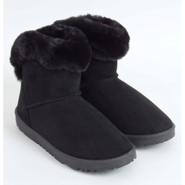 Černé dámské sněhové boty D01901-1 Black černý 1