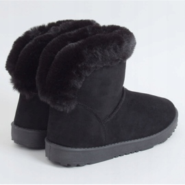 Černé dámské sněhové boty D01901-1 Black černý 2