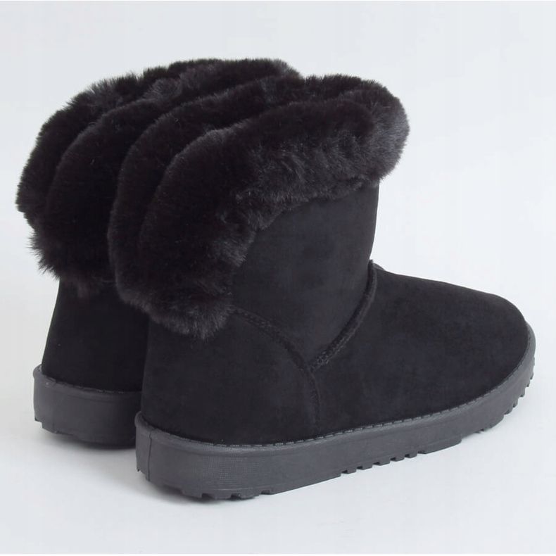 Černé dámské sněhové boty D01901-1 Black černý 2