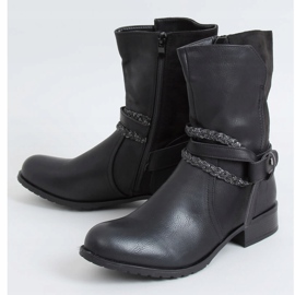 Černé dámské boty F3163 Black černý 1
