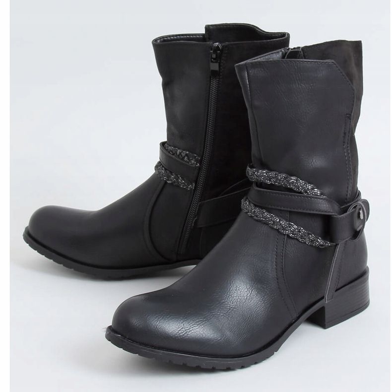 Černé dámské boty F3163 Black černý 1