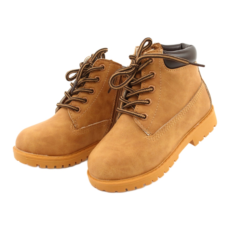 Dětské teplé trappers boty Camel Dexter žluť 4