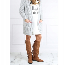 Boty s třásněmi, skrytý klínový velbloud ST-28P Camel béžový 1