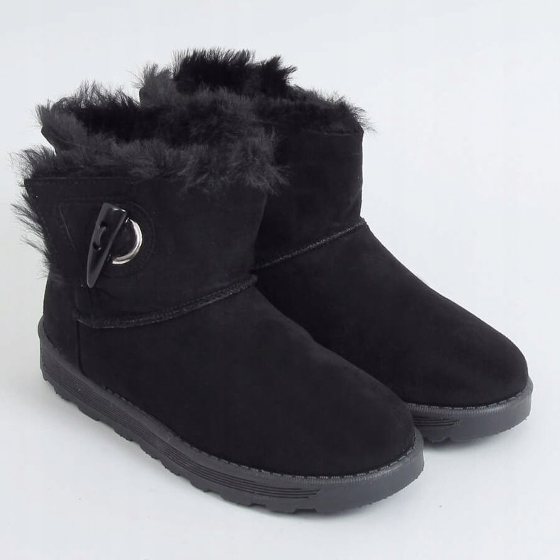 Černé sněhové boty s cvočky 255 Black černý 1
