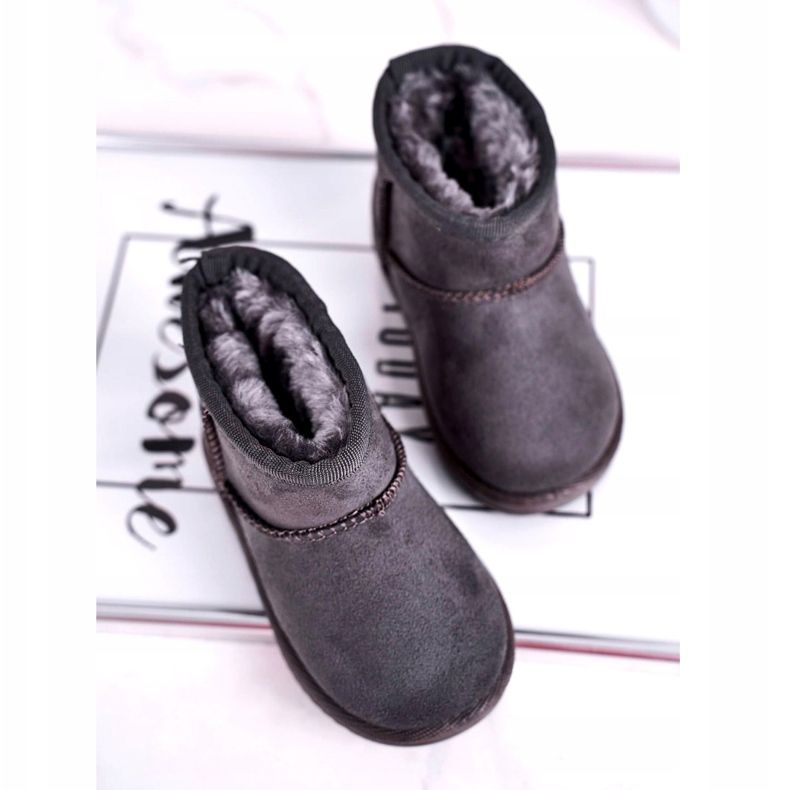 Teplé dětské sněhule Gray Grey Gooby šedá 2