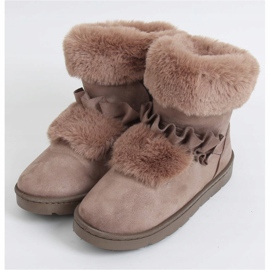 Dámské béžové sněhové boty A976 Khaki béžový 1