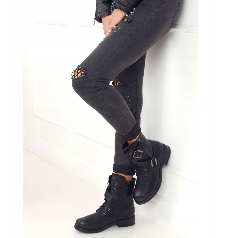 Černé vojenské boty 88041 černé černý 2