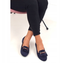Dámské tmavomodré mokasíny 88-381 Navy námořnická modř 1