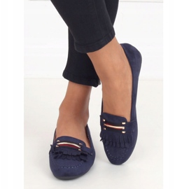 Dámské tmavomodré mokasíny 88-381 Navy námořnická modř 2