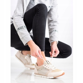 Kylie Prolamované sportovní boty béžový zlatý 1