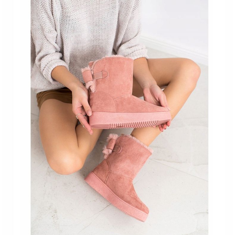 SHELOVET Mukluki S Mašlí růžový 2 SHELOVET Mukluki S Mašlí růžový 2