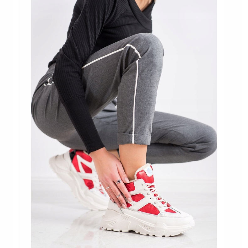 Seastar Sportovní módní boty bílý černá červené 2