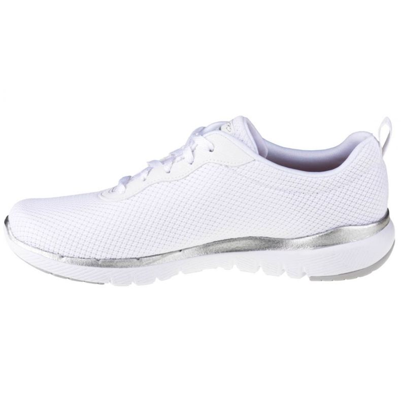 Skechers Flex Appeal 3,0 W 13070-WSL bílý stříbrný 1 Skechers Flex Appeal 3,0 W 13070-WSL bílý stříbrný 1
