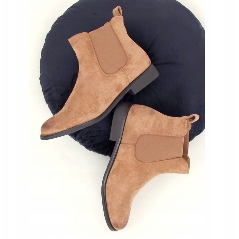 Béžové dámské boty Chelsea 8310 Khaki béžový 1