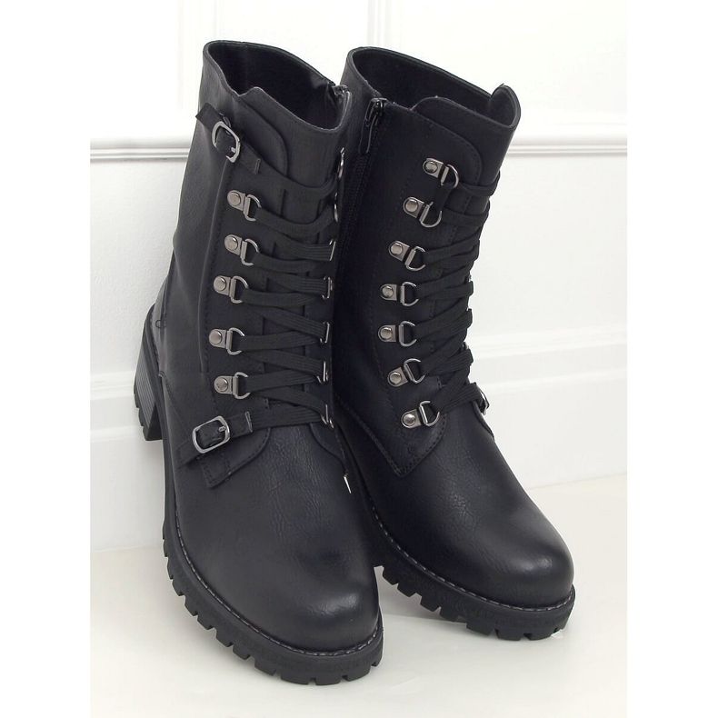 Černé vojenské boty 361 Black černý 1