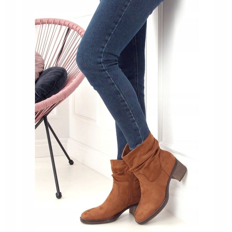 Camel 6341 Velbloudí kozačky na vysokém podpatku hnědý 1