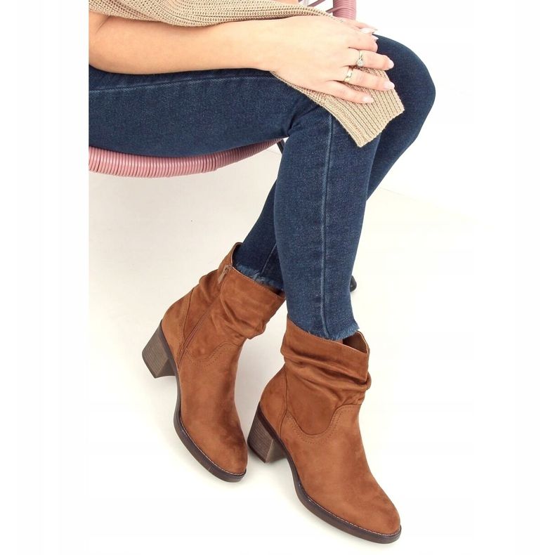 Camel 6341 Velbloudí kozačky na vysokém podpatku hnědý 2