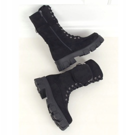 Černé kozačky s peněženkou NC1111 Black černý 1