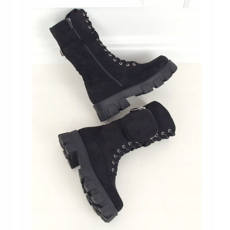 Černé kozačky s peněženkou NC1111 Black černý 1