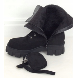 Černé kozačky s peněženkou NC1111 Black černý 2