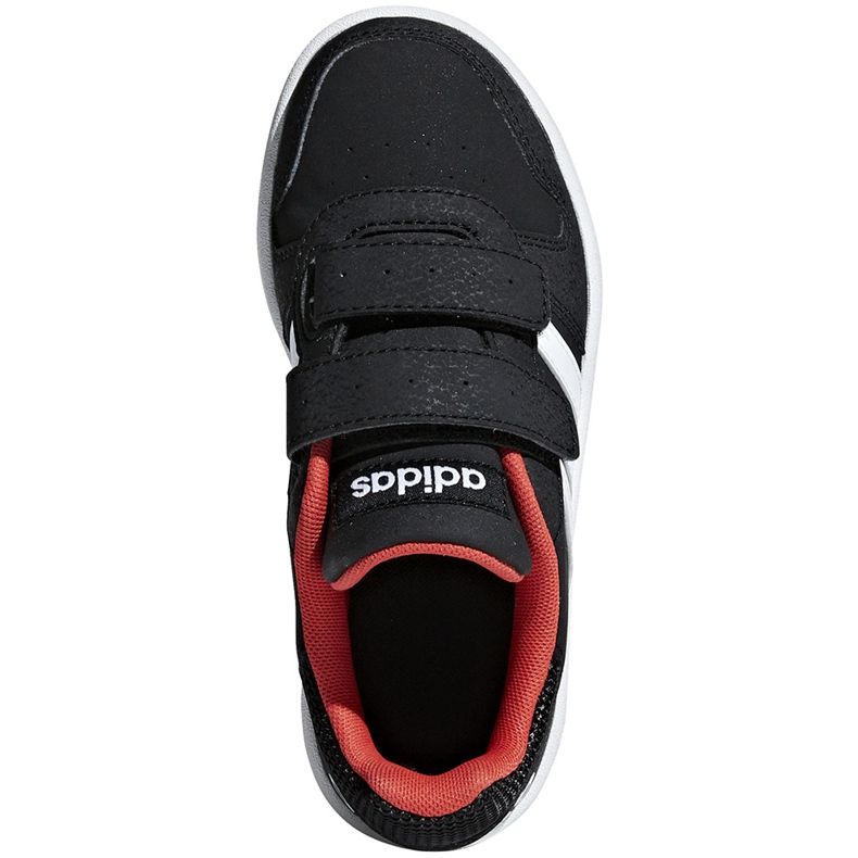 Dětské boty Adidas Hoops 2.0 Cmf C černo-červeno-bílé B75960 bílý černý 1