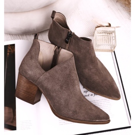 Nicole Dámské boty s vyříznutým semišovým hnědou Lawrence hnědý 2