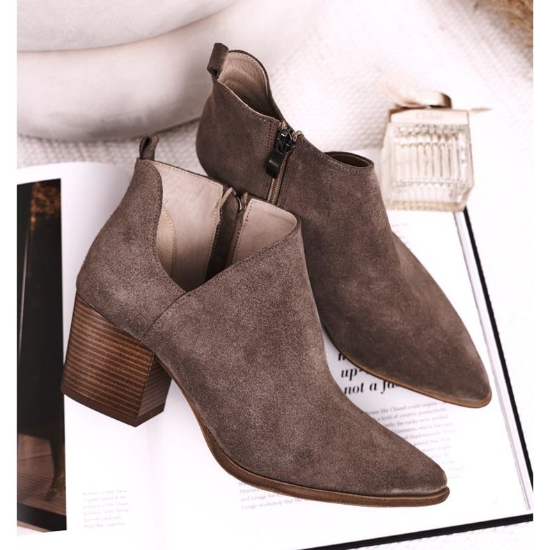 Nicole Dámské boty s vyříznutým semišovým hnědou Lawrence hnědý 2