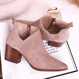 Nicole Dámské boty s vykrojeným semišovým cappuccinem Lawrence hnědý vícebarevný 2