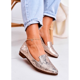 Nicole Dámské kožené mokasíny se zvířecím vzorem Golden Scarlett vícebarevný zlatý 1